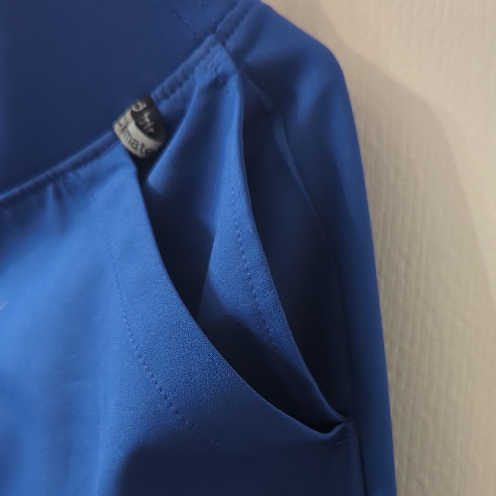 Climate Right by Cuddl Duds Blue High Rise Athletic Leggings | Zip Pocket Active - Picture 4 of 6